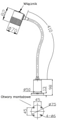 Lampa obrabiarkowa giętka z magnetyczną podstawą M3MR 4.5W 220V
