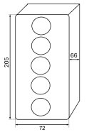 Wieża sygnalizacyjna LED M4 5 poziomów ANDON 100-240V